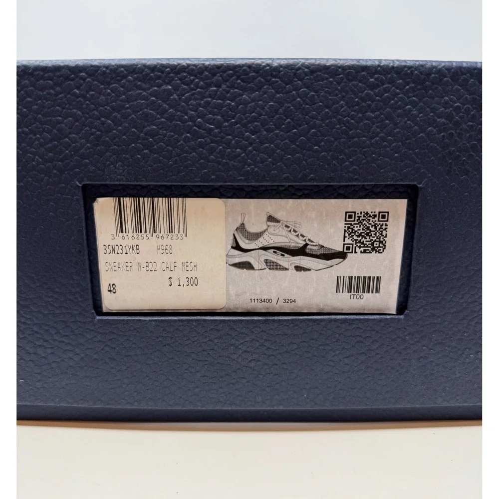 Dior B22 Sneaker White/Black Size 15 US 48 EU