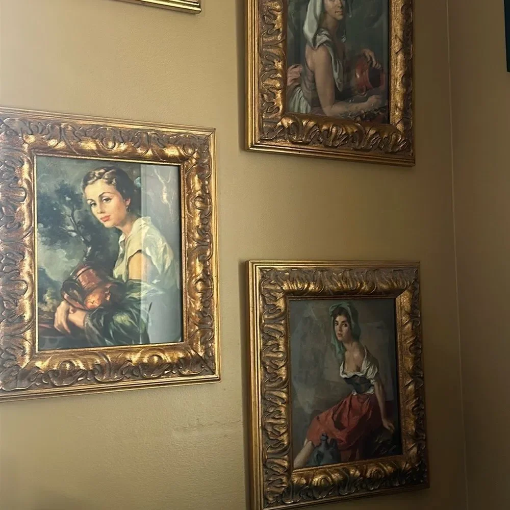 4 Prints Custom Framed Unknown Artist