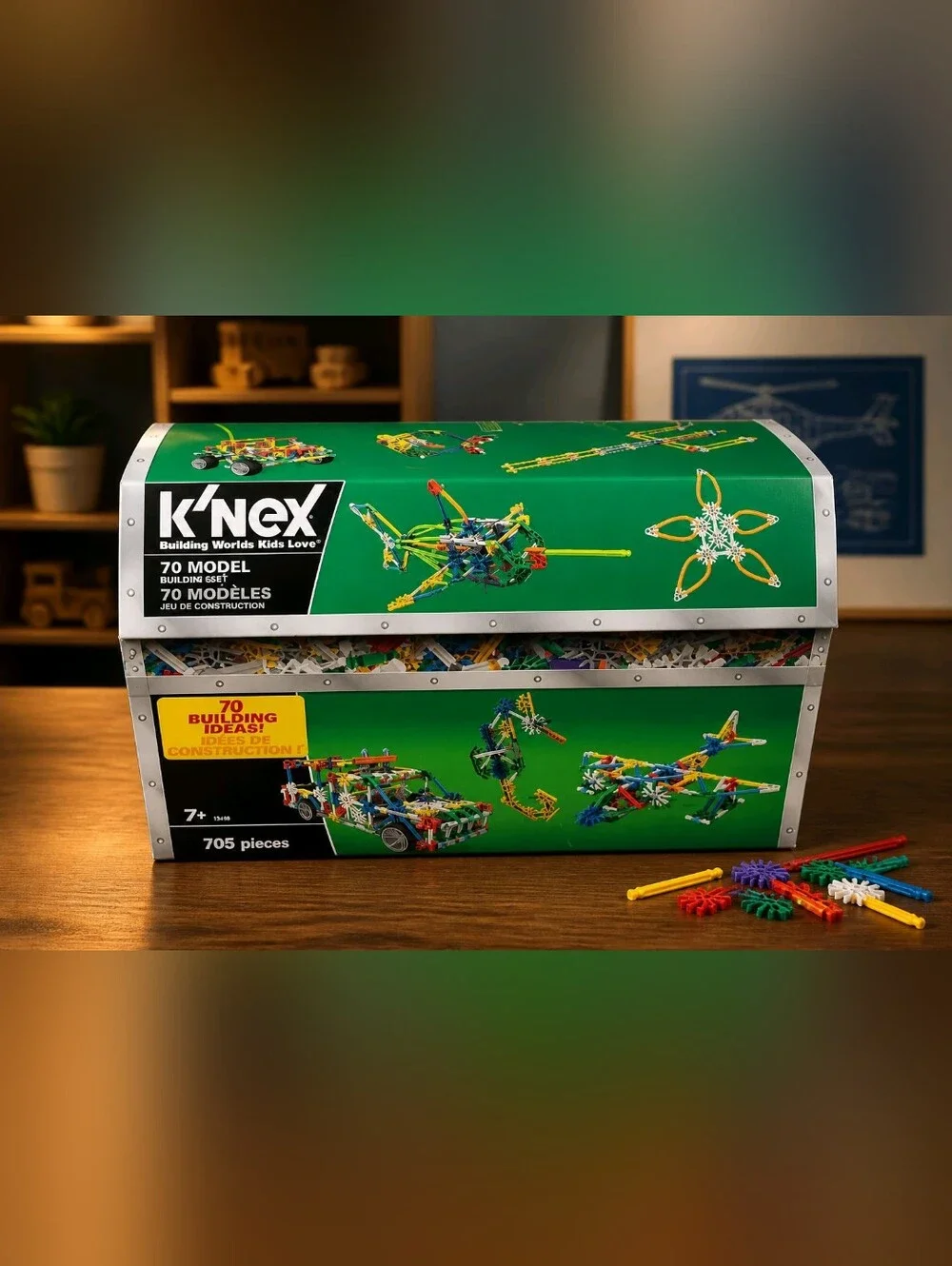 K'NEX 70 Model Building Set (13419) - 700 Pieces & Manual - Excellent (2014)