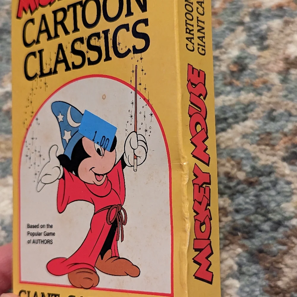 Disney Mickey mouse cartoon classics giant card game vintage unopened