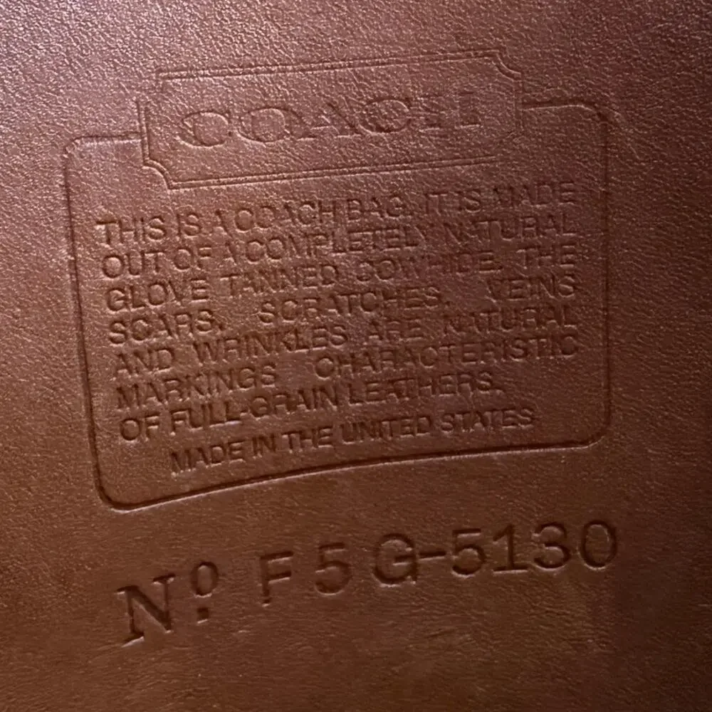Vintage Coach 5130 Project Station British Tan Leather Crossbody Bag Purse