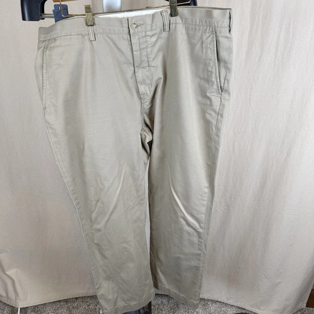 Polo Ralph Lauren Classic Fit Cotton Men's Khaki 40x30 Flat Front Straight Leg