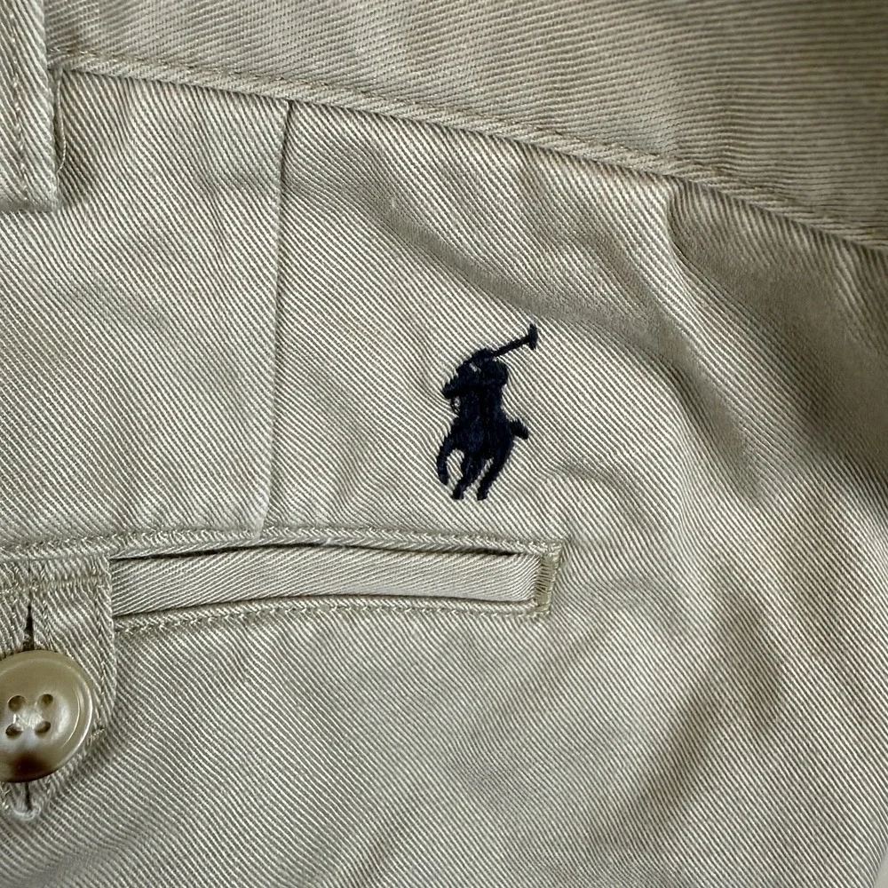 Polo Ralph Lauren Classic Fit Cotton Men's Khaki 40x30 Flat Front Straight Leg