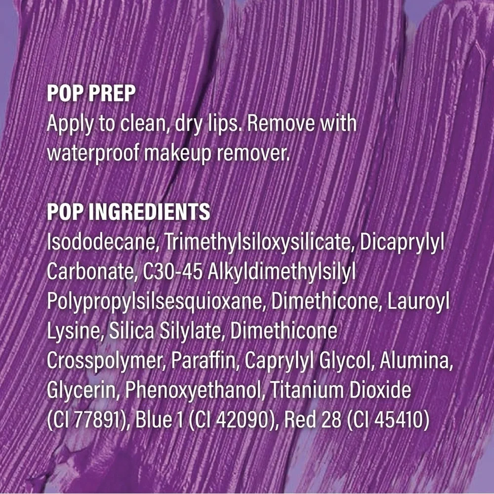 Pop Beauty Permanent Pout Lipstick -‎ Vivid Purple