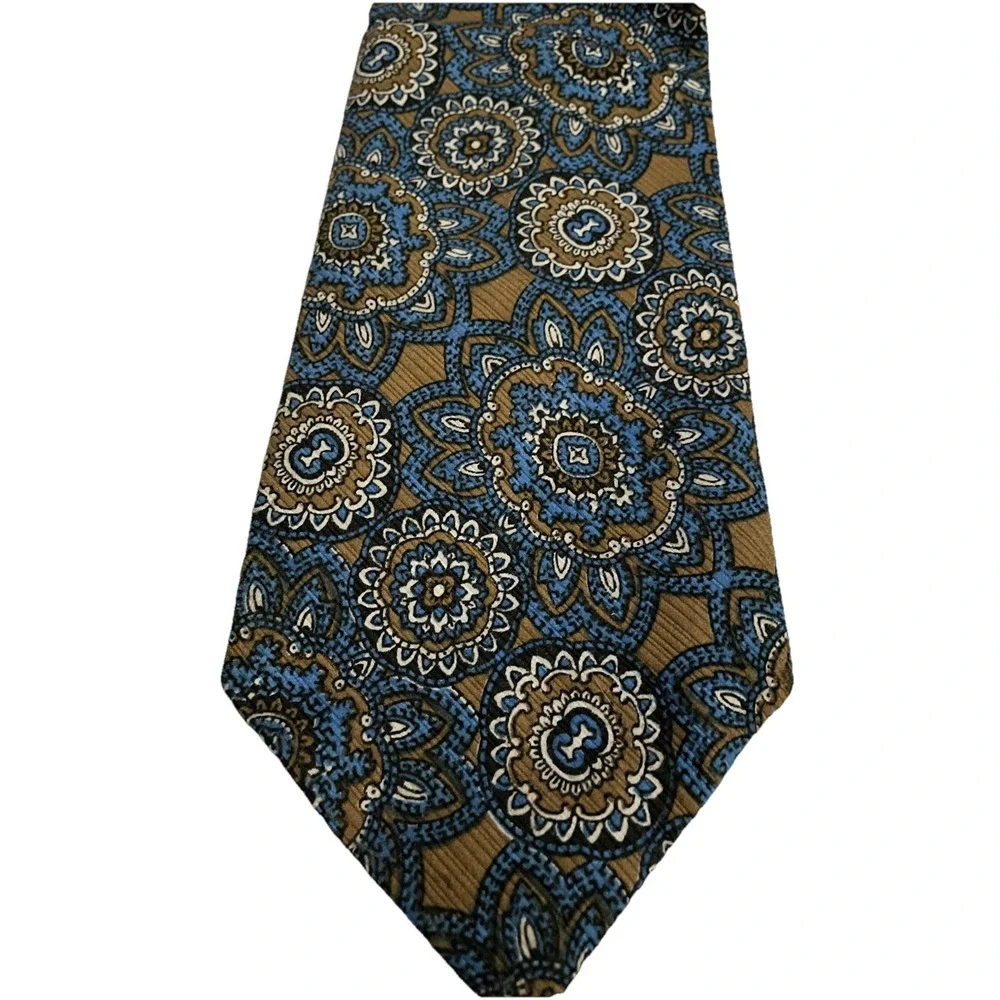 Vintage 1960s Longchamps Tie - Hughes/hatcher- Bold‎ Mod Geometric Stripes