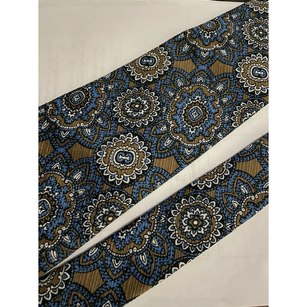 Vintage 1960s Longchamps Tie - Hughes/hatcher- Bold‎ Mod Geometric Stripes
