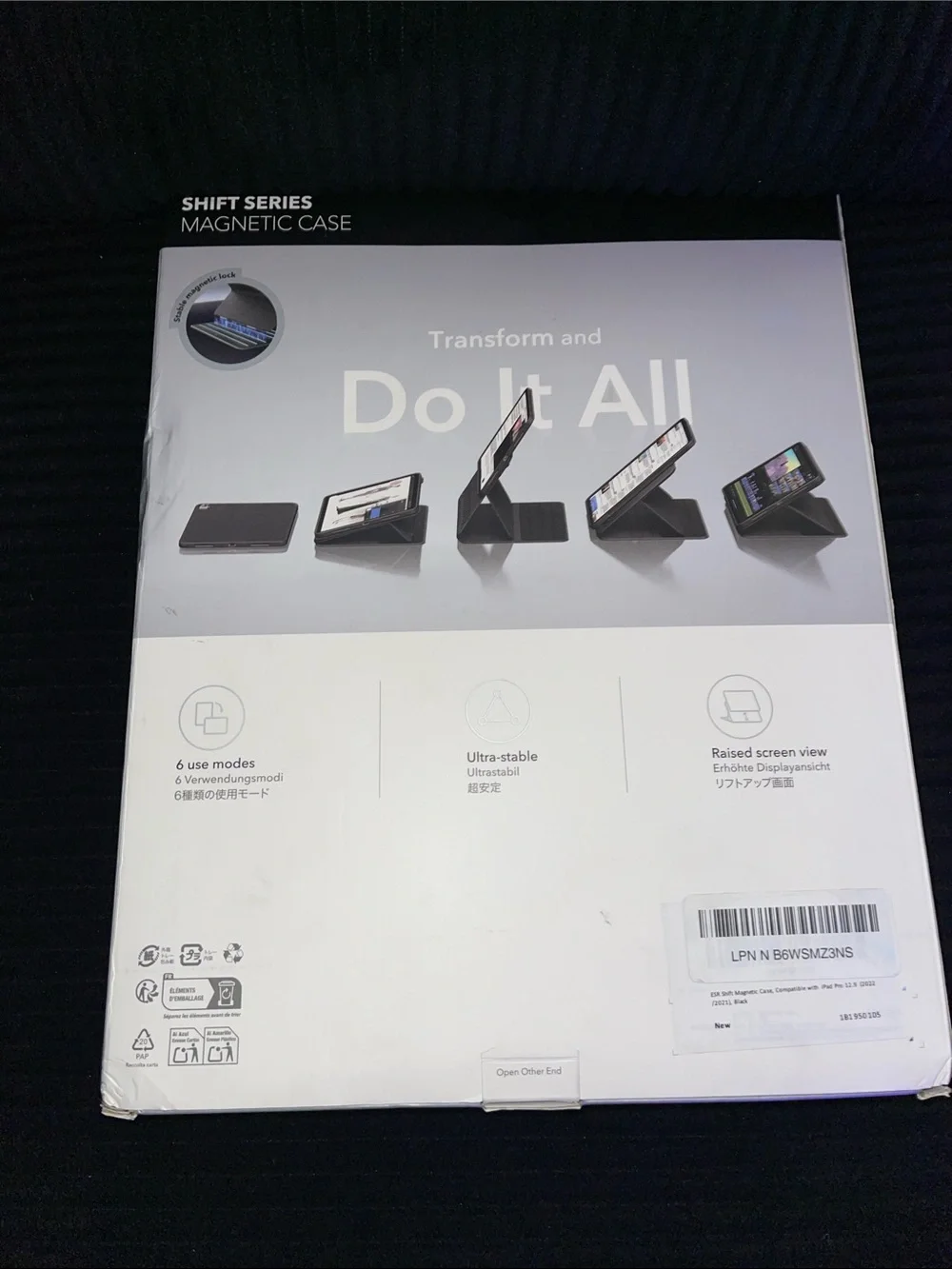 iPad Pro 12.9 ESR Magnetic Case Shift Series - Black