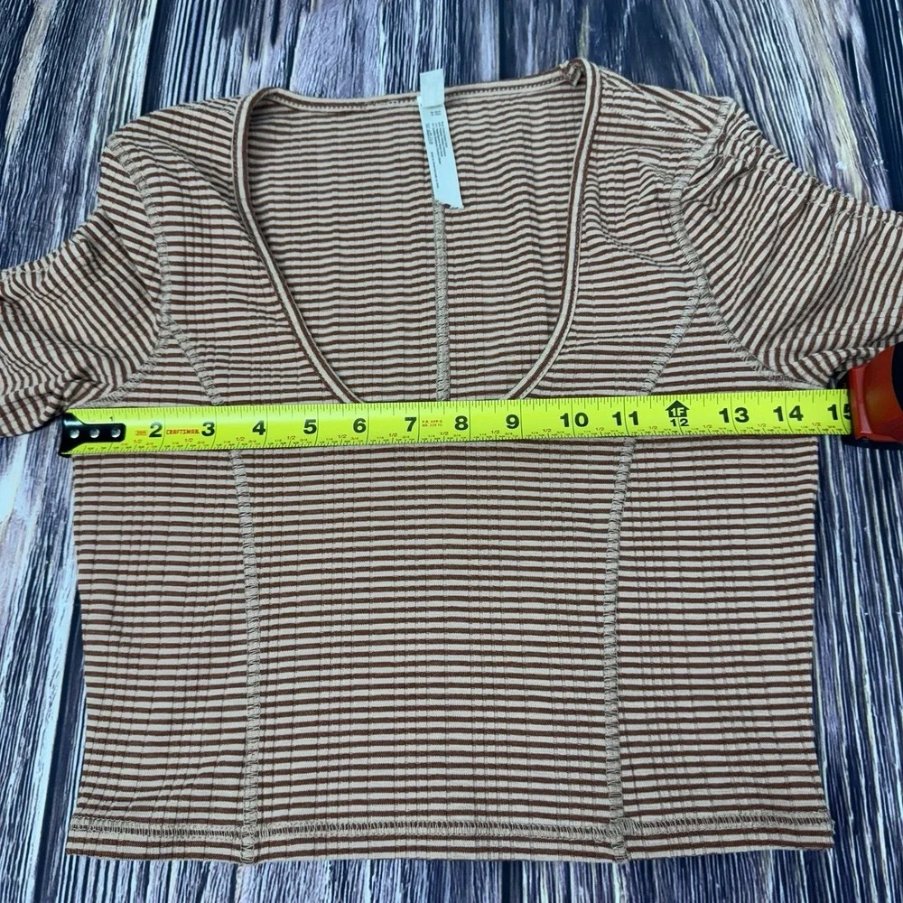 Free People Top Womens Small Intimately Free Crop Long Sleeve Y2K Boho 90s Retro