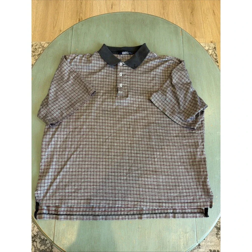 Vintage Polo Golf Ralph Lauren Plaid Polo Shirt Mens XL Pima Cotton