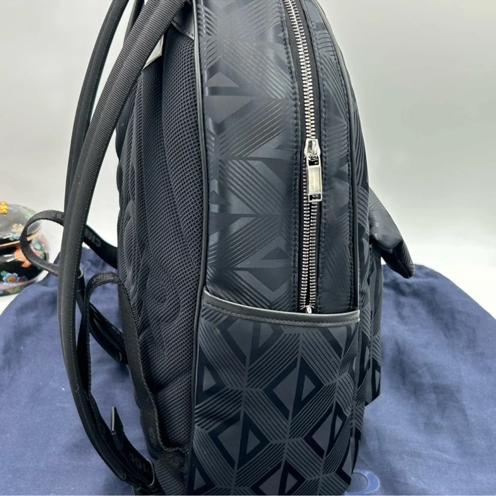 Dior diamond dark black backpack made in Italy NWT