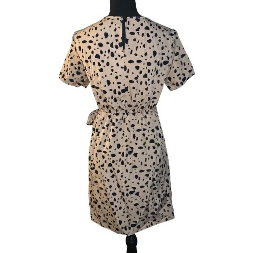 Shein Printed Tie Front Mini Dress