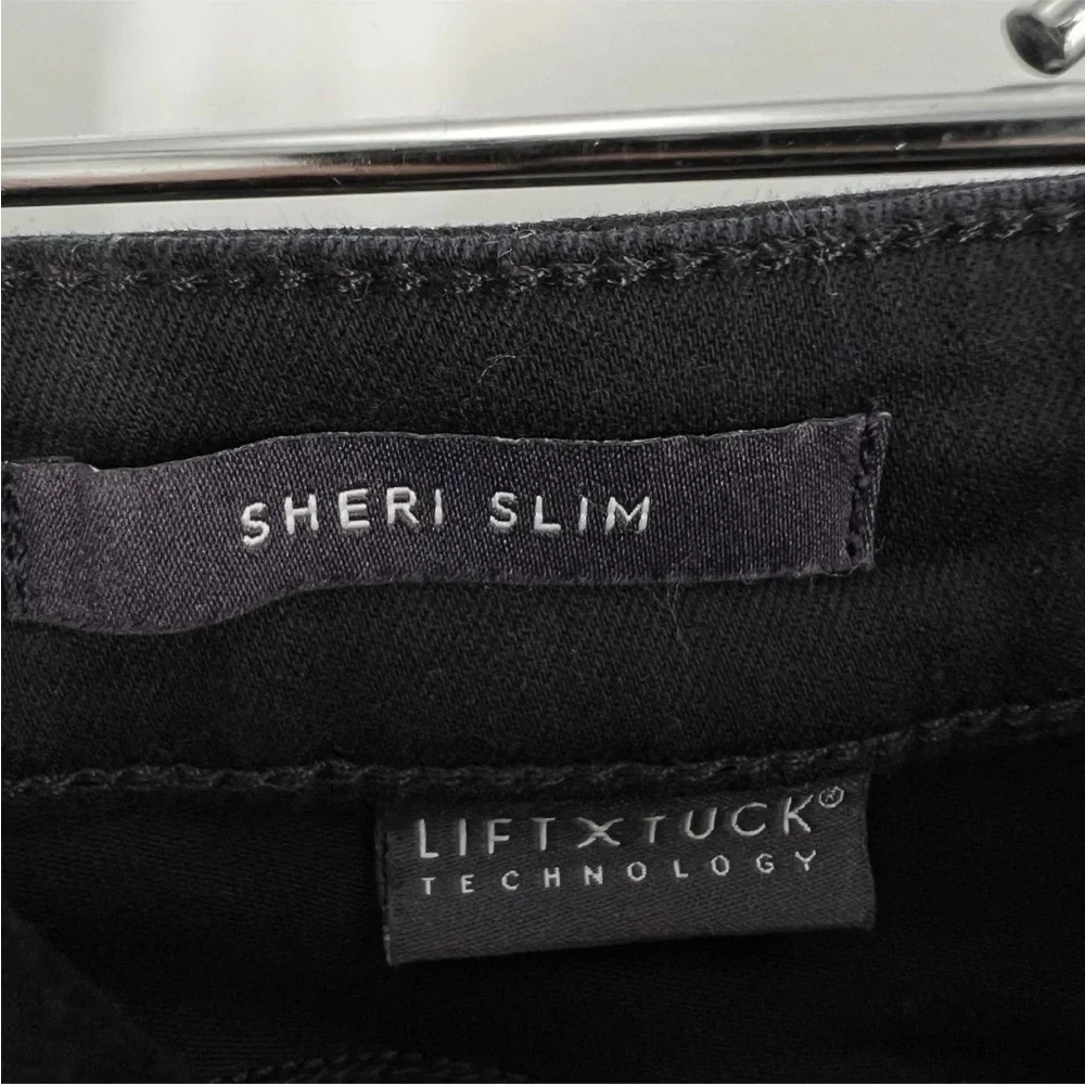 NYDJ Sheri Slim Jeans Womens Size 6 Black Stretch Denim Lift x Tuck Technology