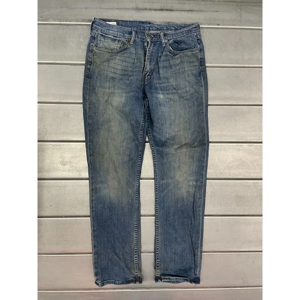 Levis 514 Slim Straight Jeans‎ Mens 31x32 Blue Medium Wash Denim Faded