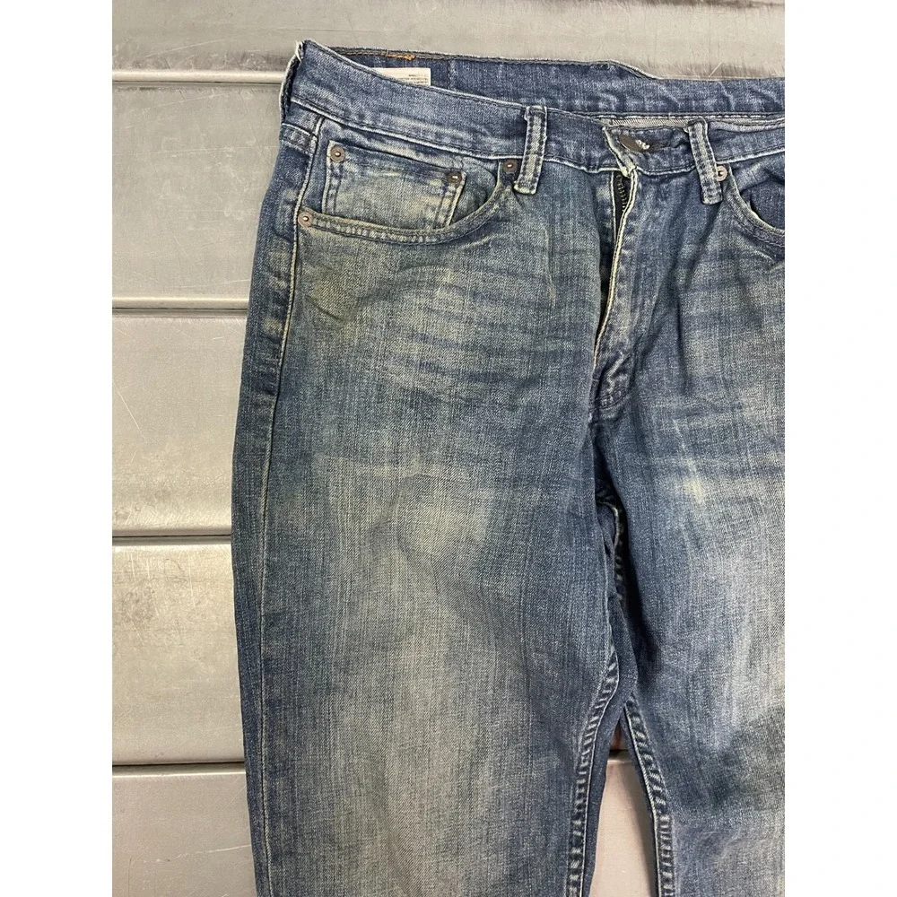 Levis 514 Slim Straight Jeans‎ Mens 31x32 Blue Medium Wash Denim Faded