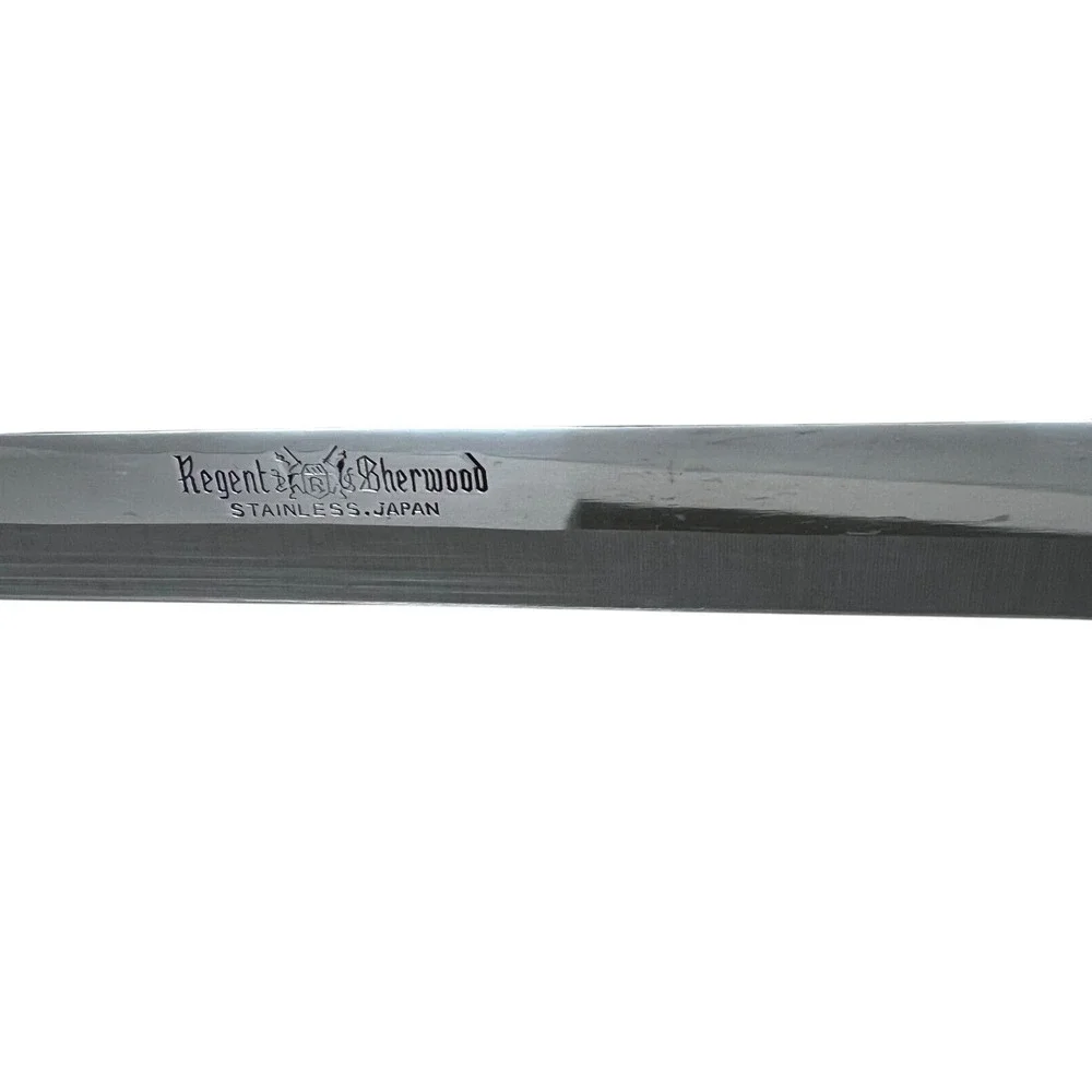 Vtg 13.5in Regent Sheffield Japan 9 in Blade Carving Knife Stainless Wood Handle