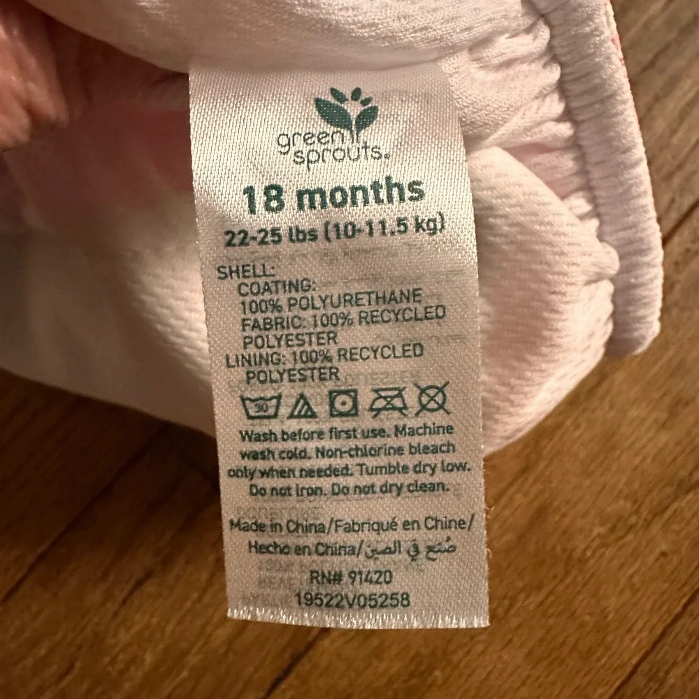 Green Sprouts Swim Bottom Girls 18 Months Ruffle Snap Floral Pink Modern Summer