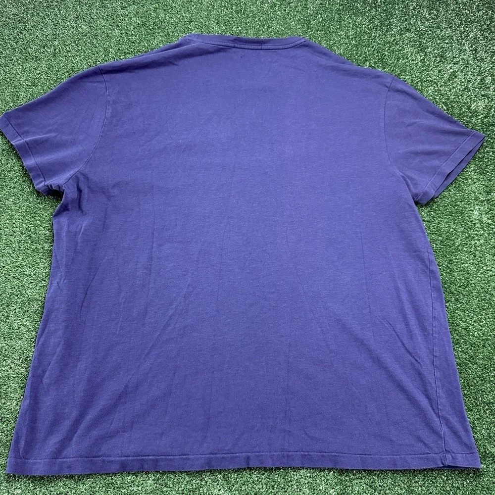 Polo Ralph Lauren Men's Short Sleeve Graphic T-Shirt 2XL Blue Embroidered Denim