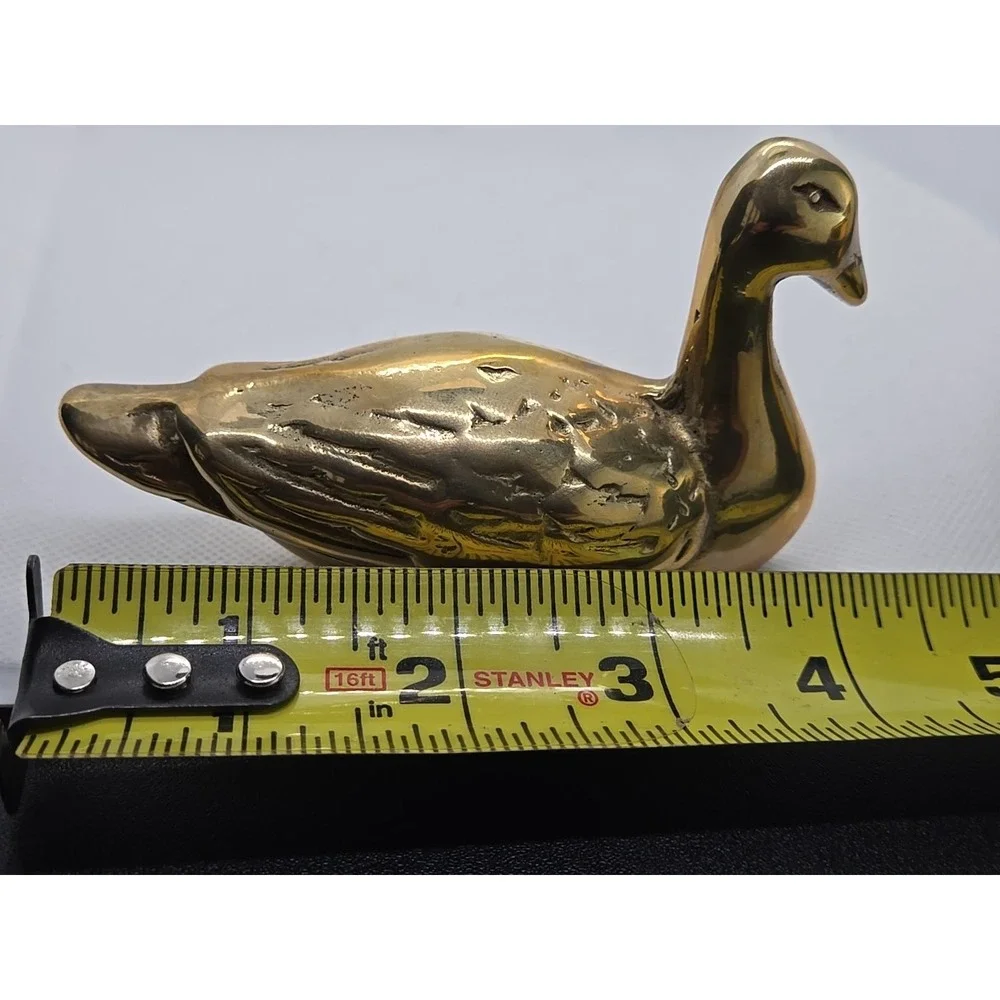 Mid-Century Model Brass Ducks Figurines Duck Pair Vintage Taiwan