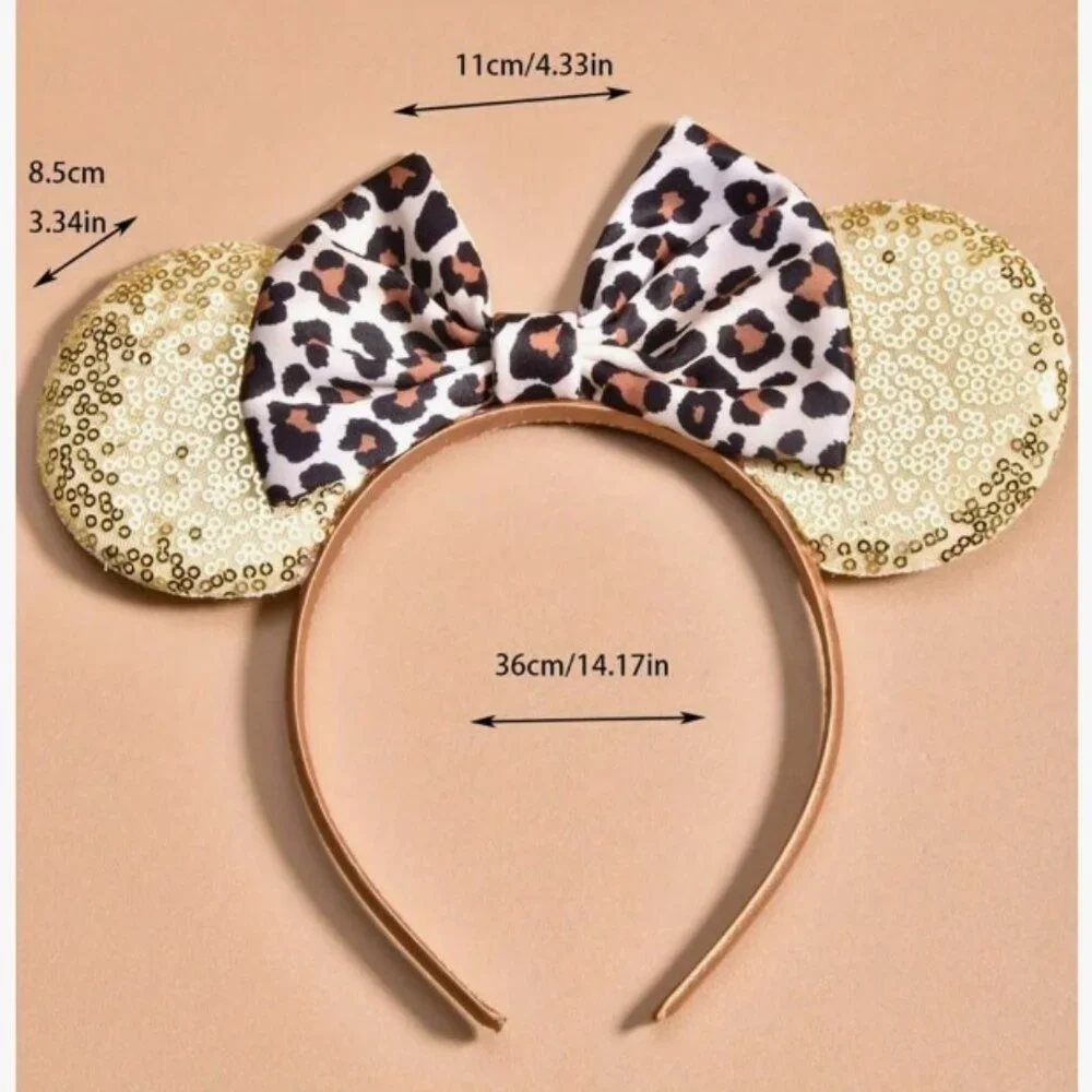 Disney accents leopard sequin