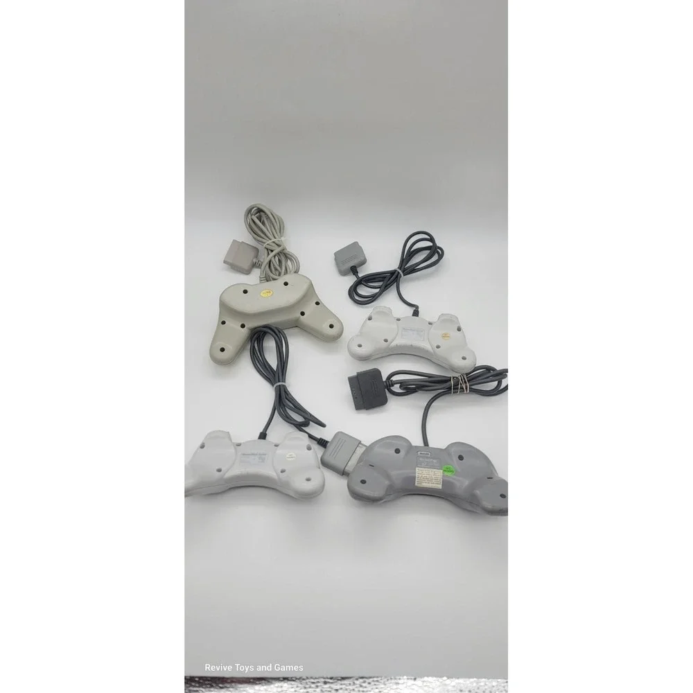 Lot of 4‎ 3rd Party PlayStation 1 Ps1 Game Controller Lot Tested Good Condition