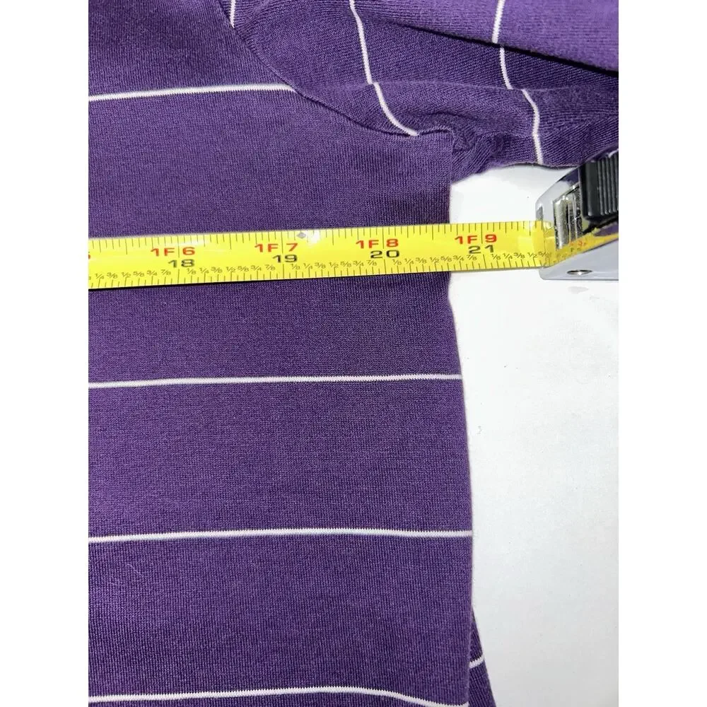 Polo Golf Ralph Lauren Polo Shirt Men's Medium Purple & White Striped Size M