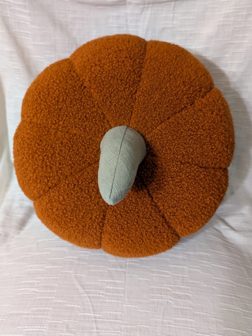 Brentwood Originals Orange Pumpkin Shaped  Throw Pillow 16in