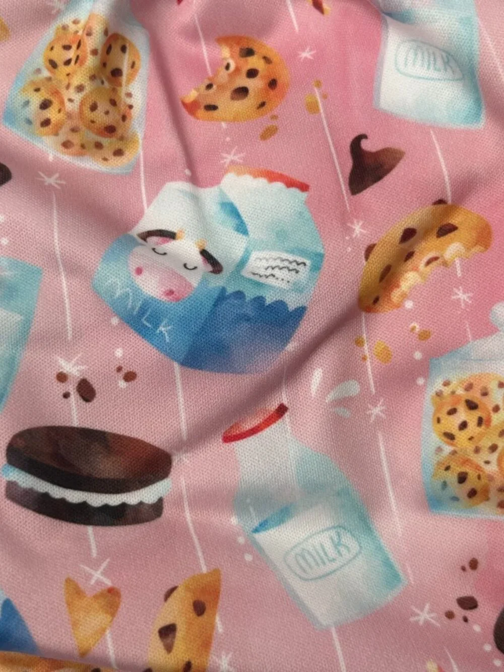 NEW Mama Koala Pocket Cloth Diaper OS Milk & Cookies Pink No Insert