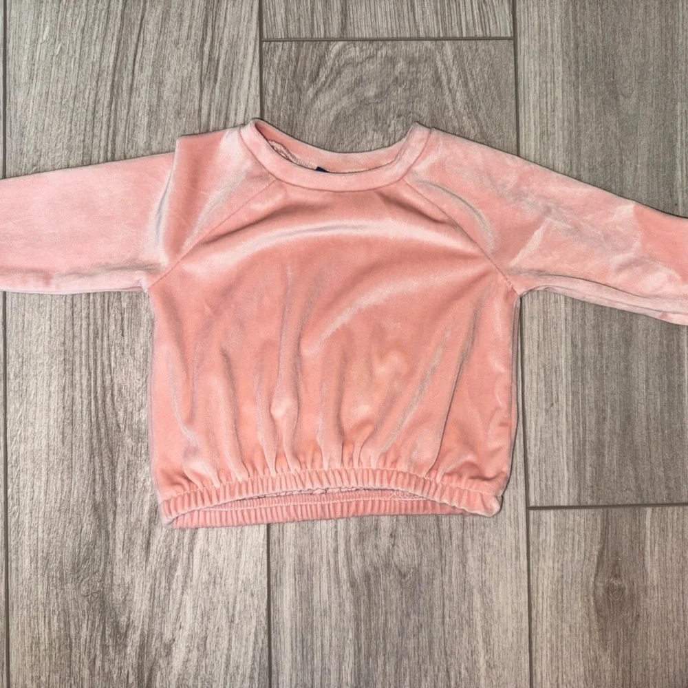 OLD NAVY Pink Velour Baby Outfit