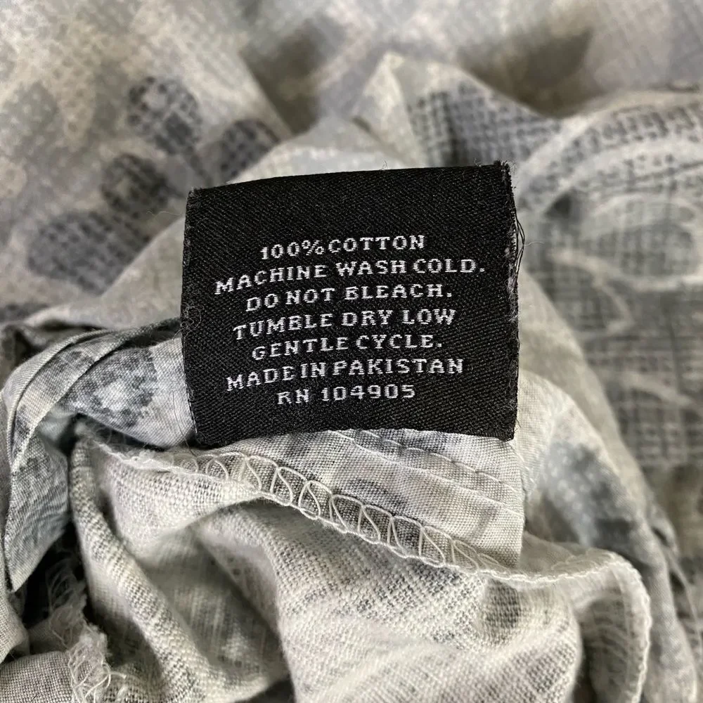 Tahari Gray and White Duvet Cover King