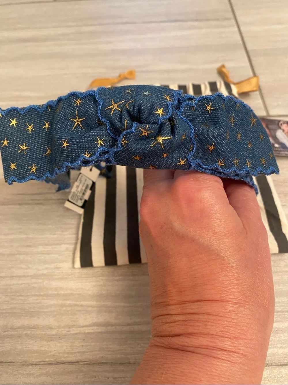 NWT Lele Sadoughi Shirley Starry Sky Headband Indigo blue