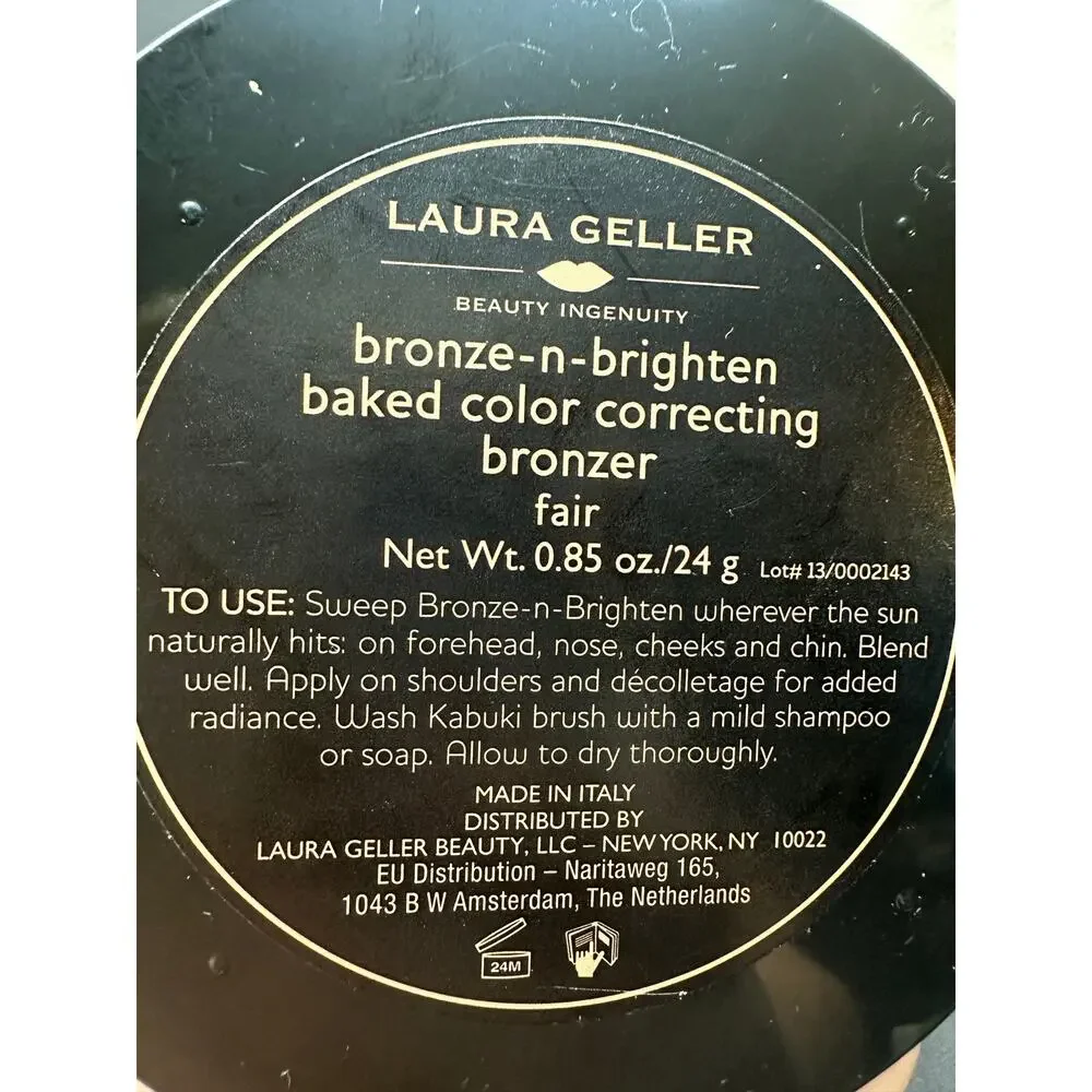 NEW Laura Geller Set 2 brushes Spackle, Baked Highlighter Duo, Bronze-n-Brighten