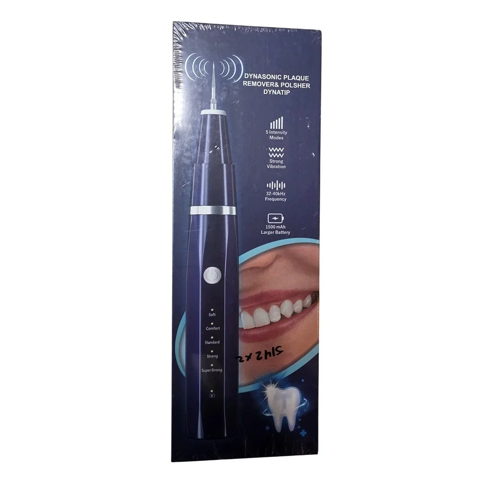 Dynasonic Plaque Remover & Polisher Dynatip Sonic Tooth Cleaner Navy Blue NEW A6