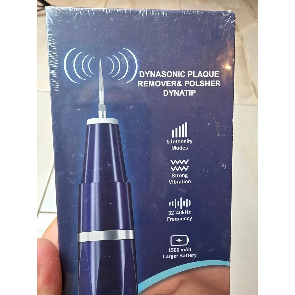 Dynasonic Plaque Remover & Polisher Dynatip Sonic Tooth Cleaner Navy Blue NEW A6