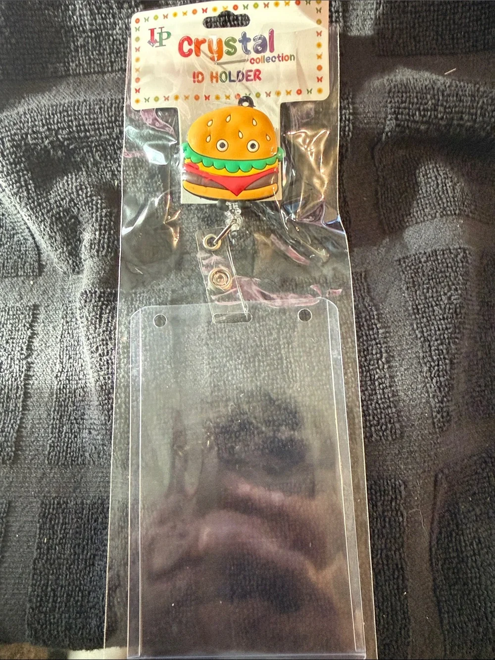 Crystal Collection Burger ID Badge Reel Holder - Yellow