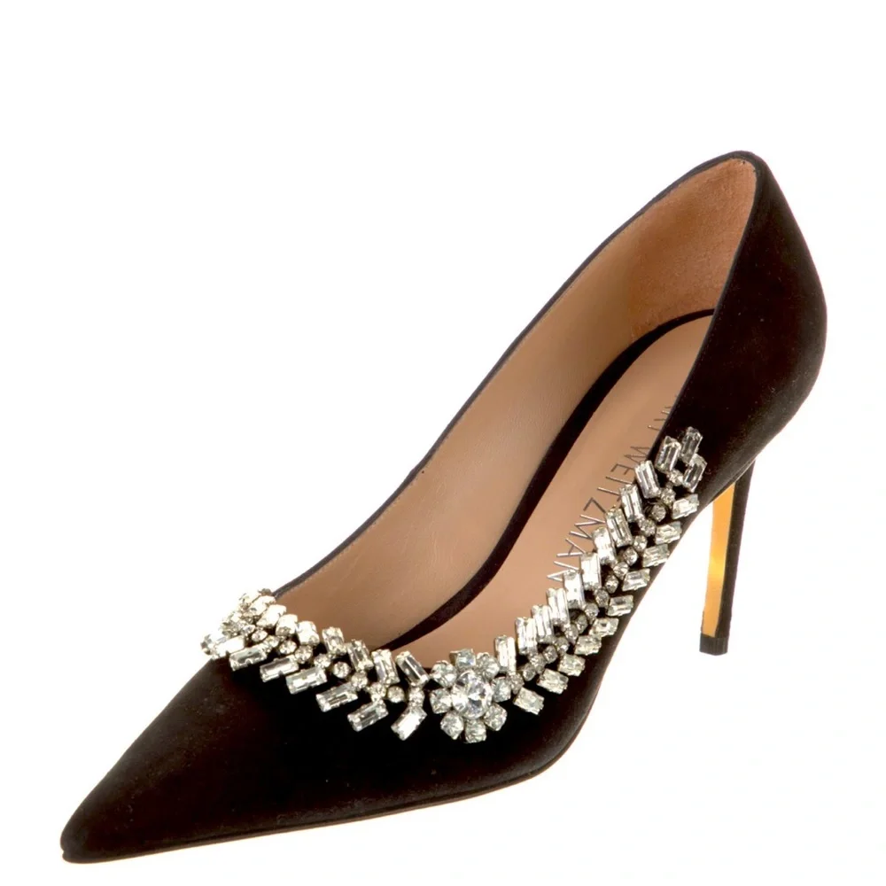 Stuart Weitzman crystal promise embellished‎ stiletto shoes