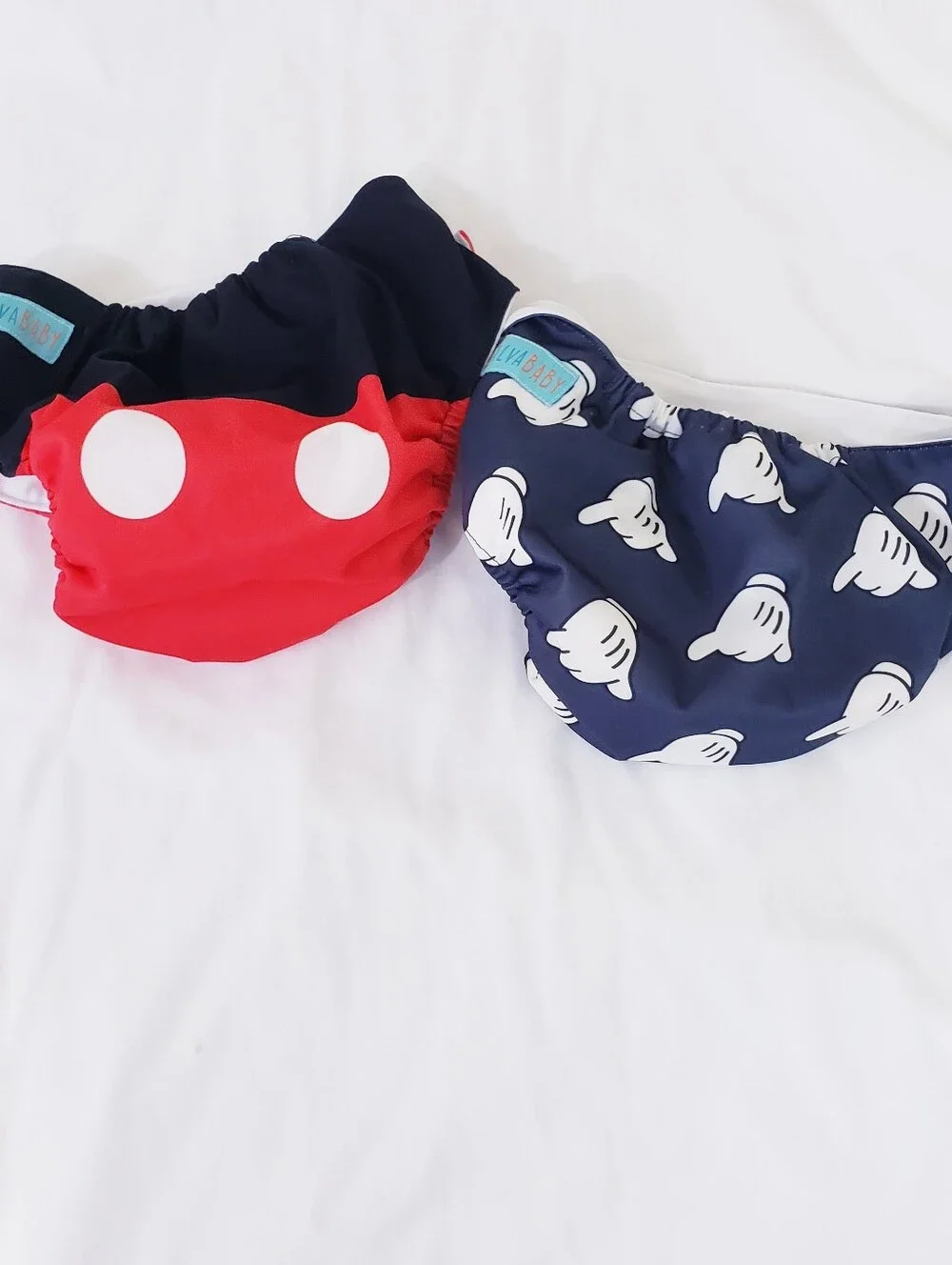 Albee Baby Disney Cloth Diaper Cover Pocket Diaper Mickey Hands 2-Pack