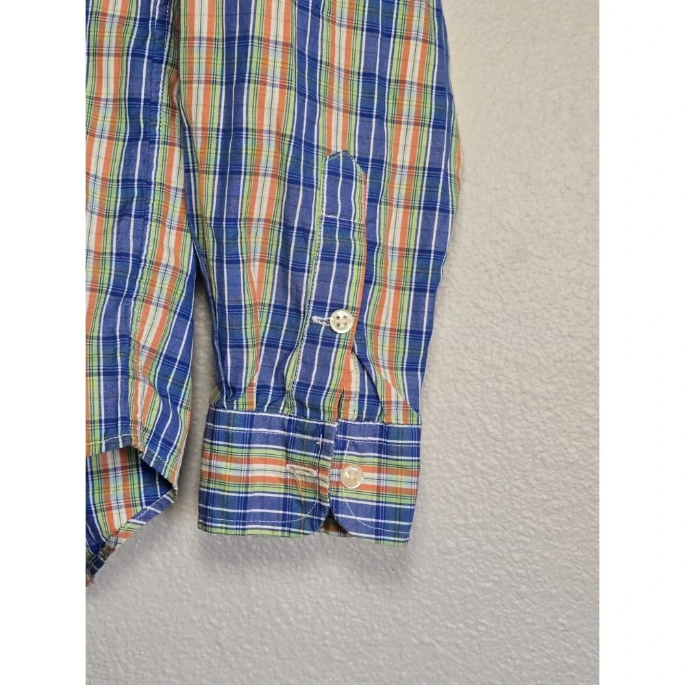 Ralph Lauren Plaid Button Down Long Sleeve Shirt Preppy Casual L(16/18)‎