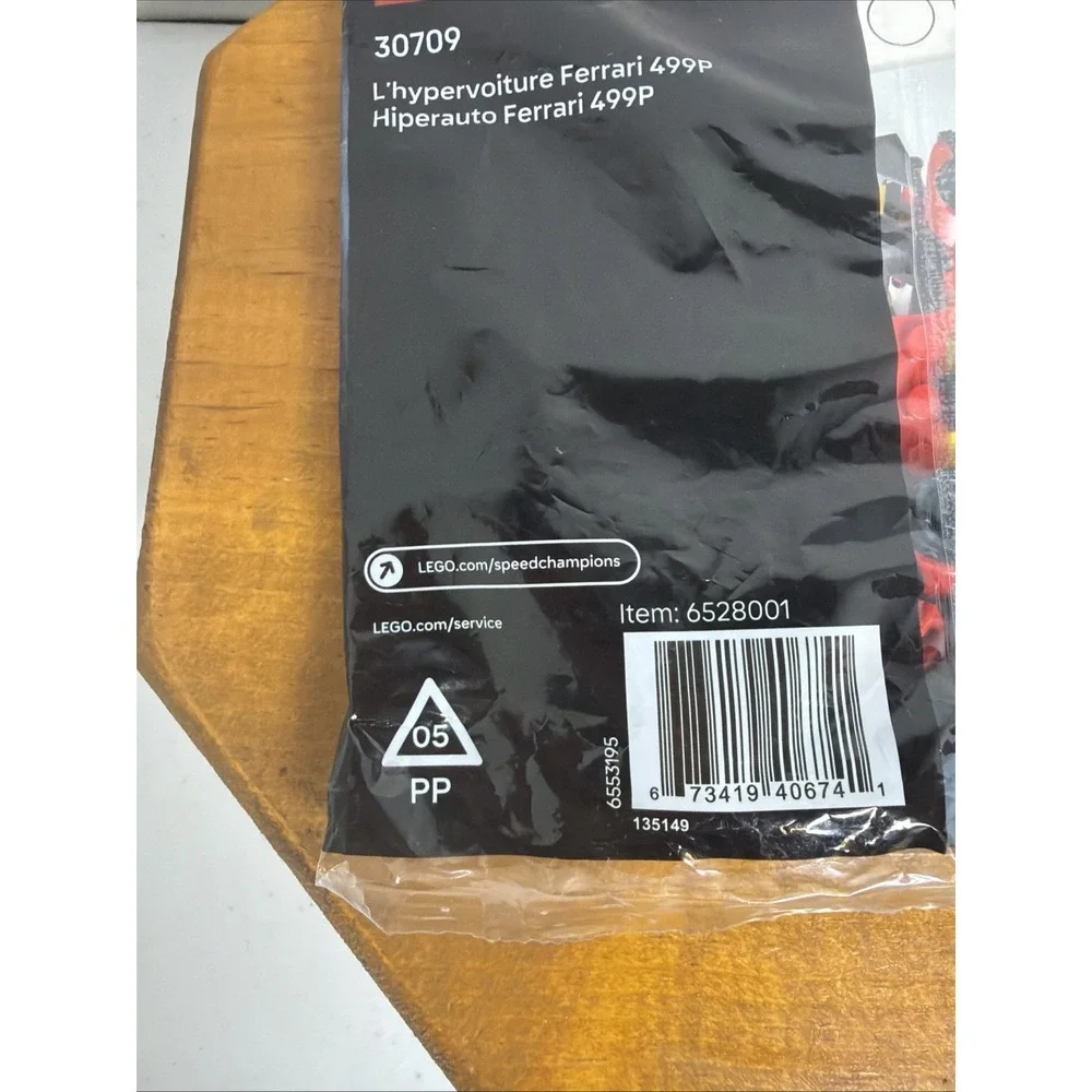 LEGO Speed Champions Ferrari 499P Hypercar‎ 30709 Paper Bag Set – Factory Sealed