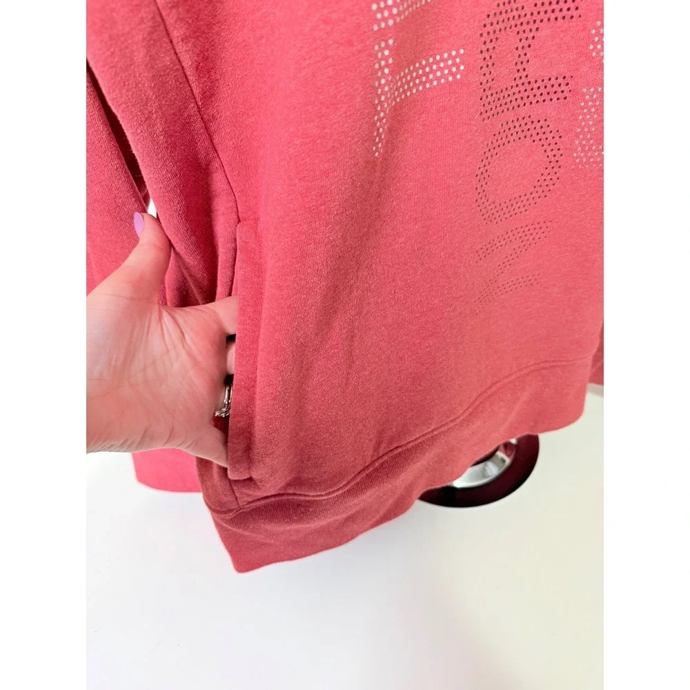The North Face Hoodie Men's Large Pullover Graphic Half Dome Logo‎ Heather Red