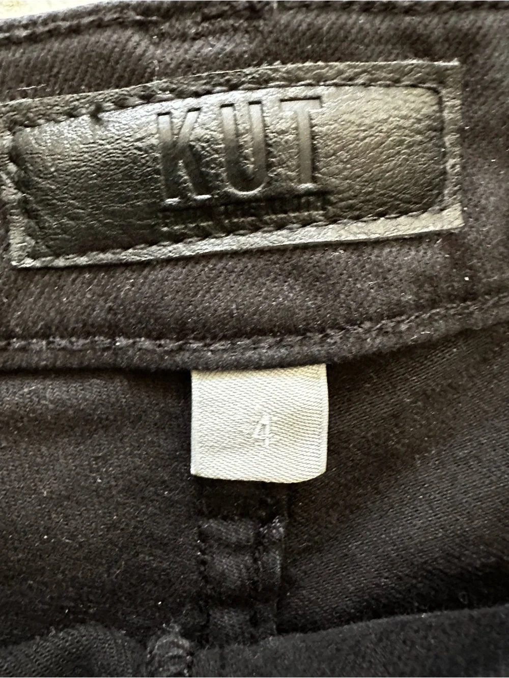 Kut from the Kloth Jane Black Frayed Hem Denim Shorts