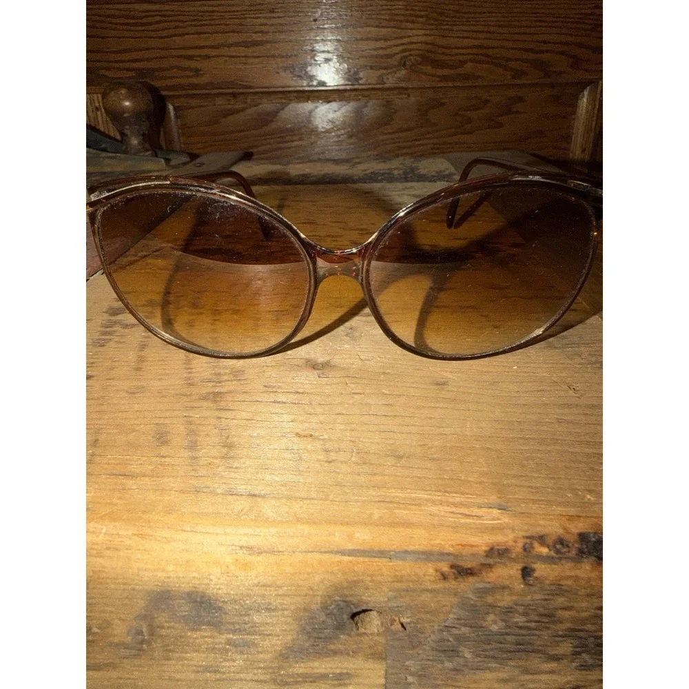 Vintage Guy Laroche Oversized Sunglasses, Brown Gradient‎ Ombre Lenses France