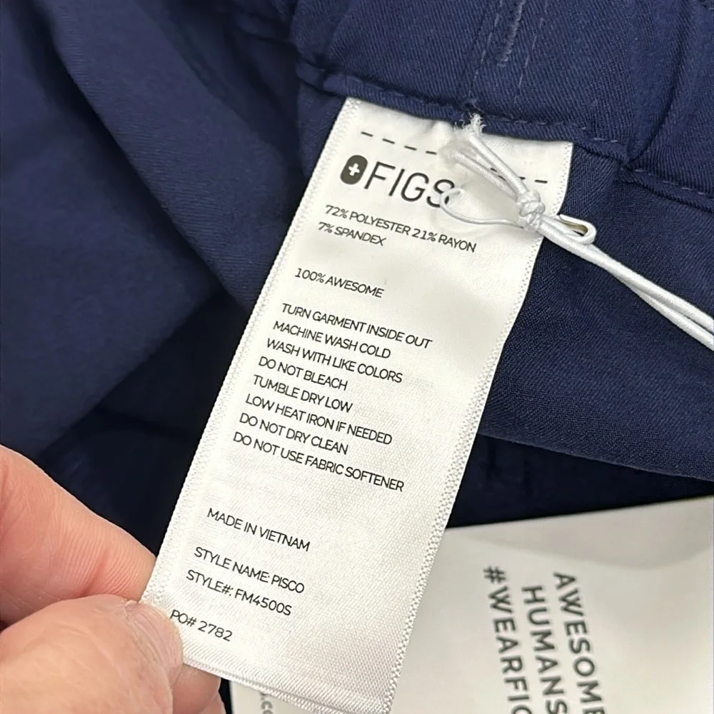 Figs Mens PISCO basic Scrub Pants short Navy size Small. NWT.
