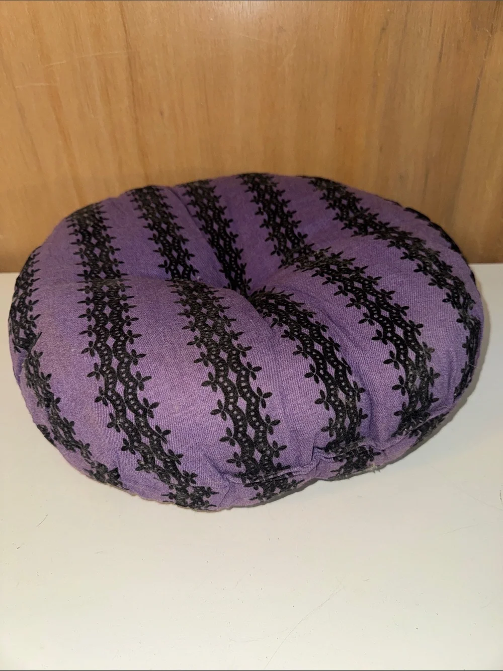 Breathable Wicker Hooded Domed Basket-Style Cat Pet Bed Thick Cushion