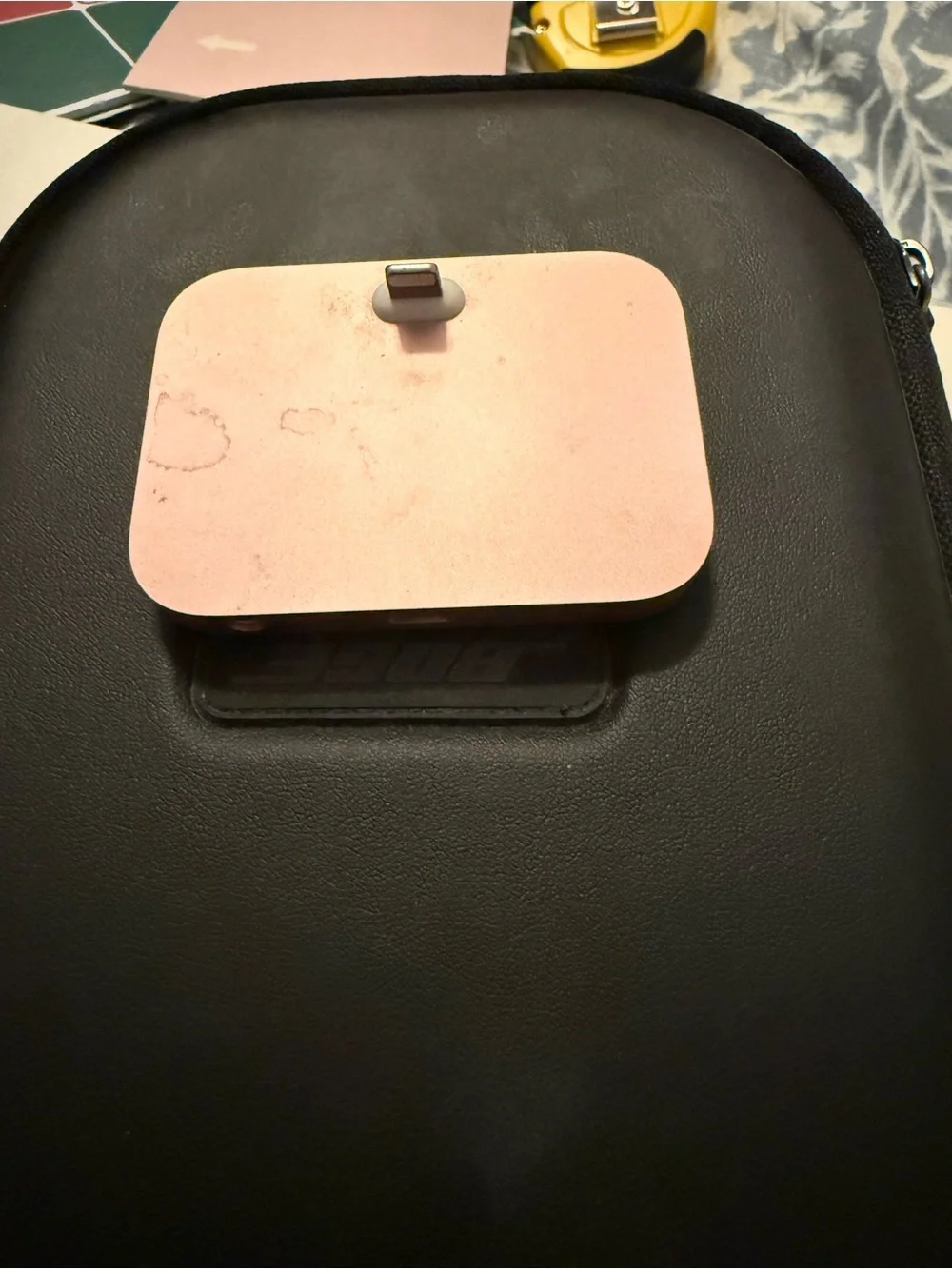 Apple Portable Docking Base in Light Pink and White