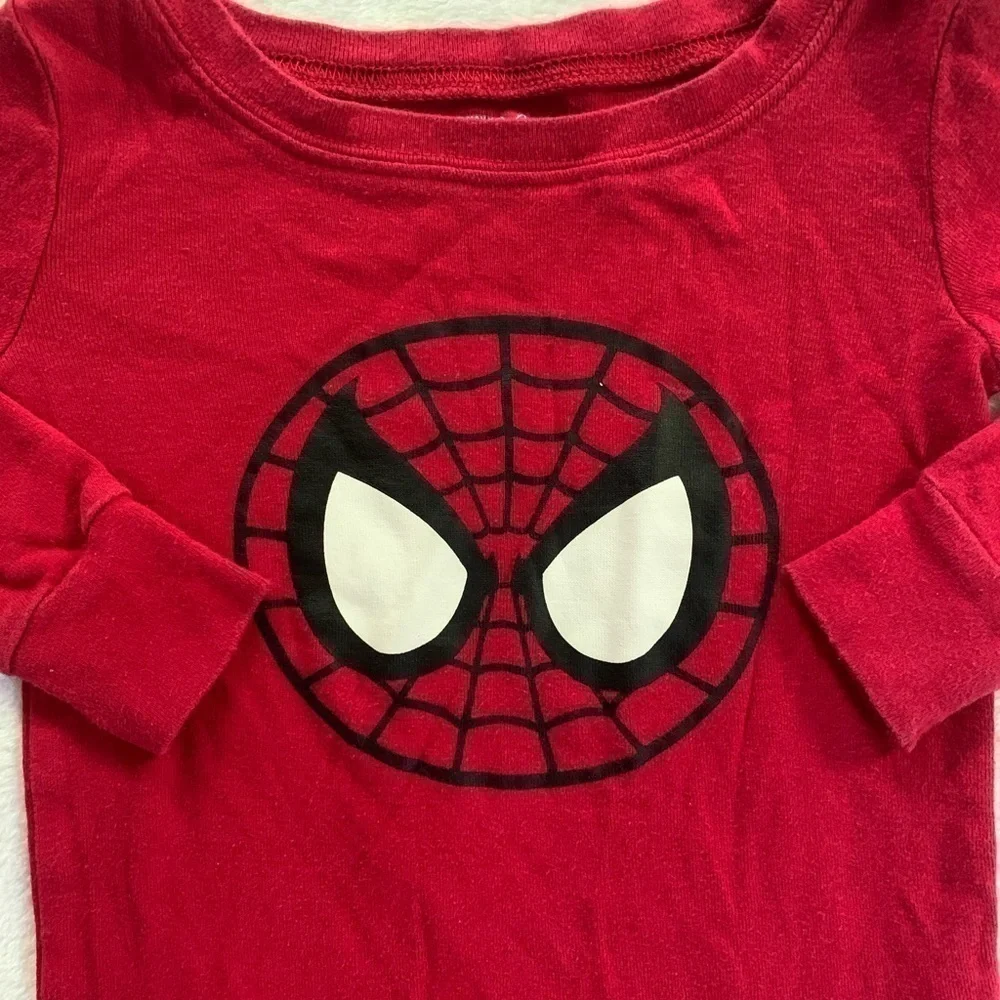 Old Navy Collectabilities Red Spiderman Long Sleeve Shirt Size 18-24mos