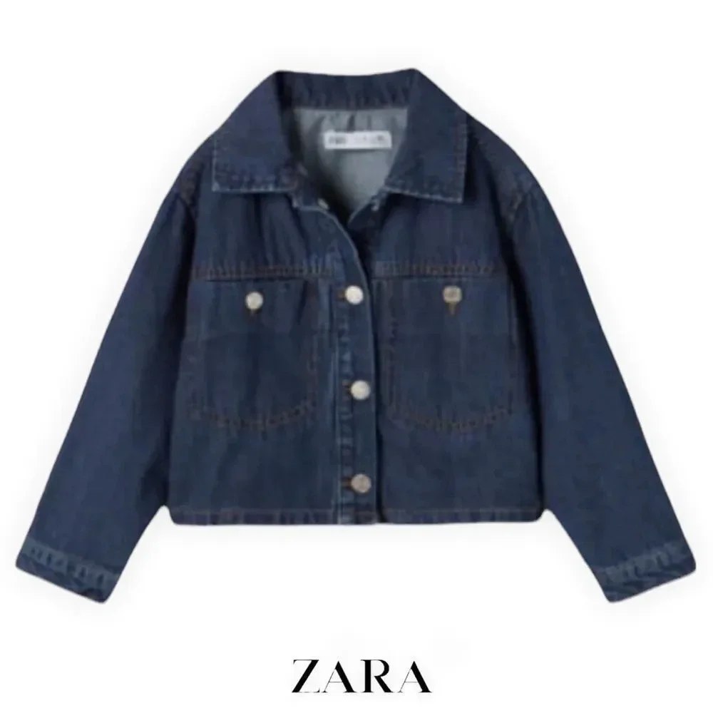 ZARA Kids | Blue | CROPPED DENIM SHIRT