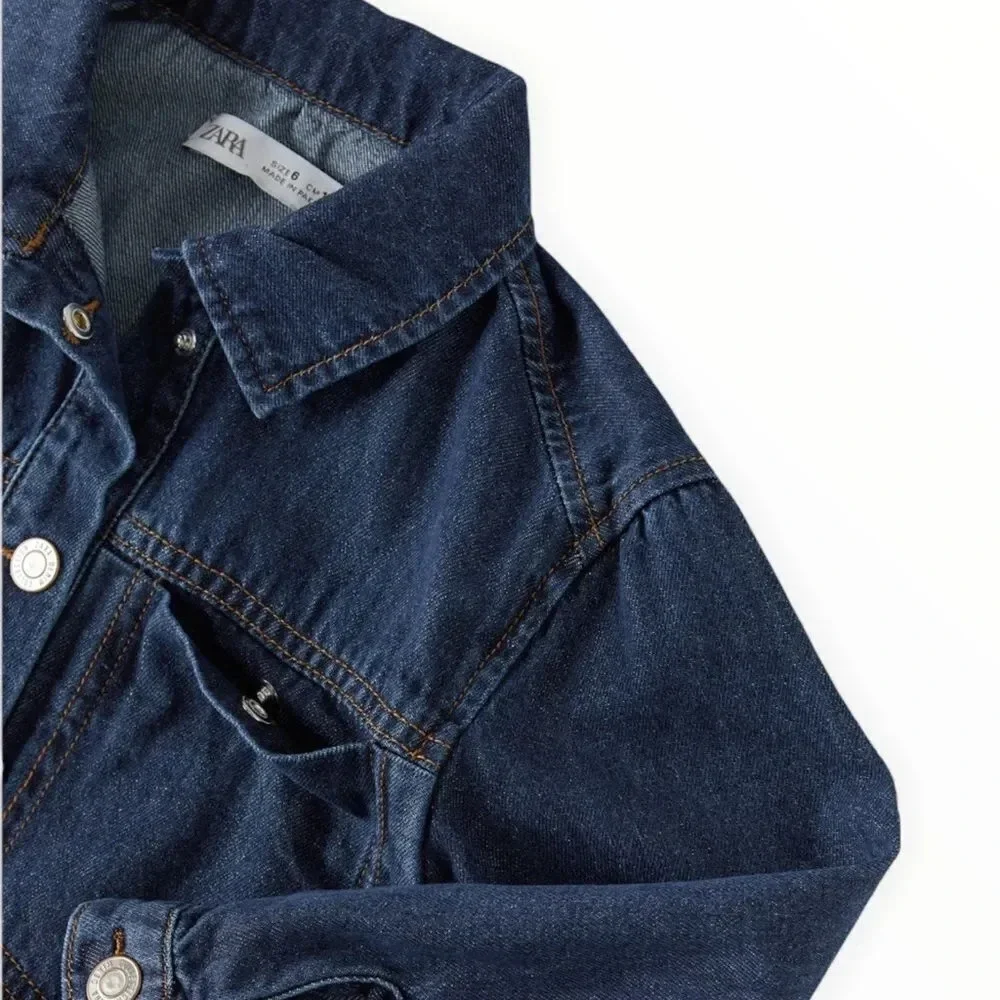 ZARA Kids | Blue | CROPPED DENIM SHIRT