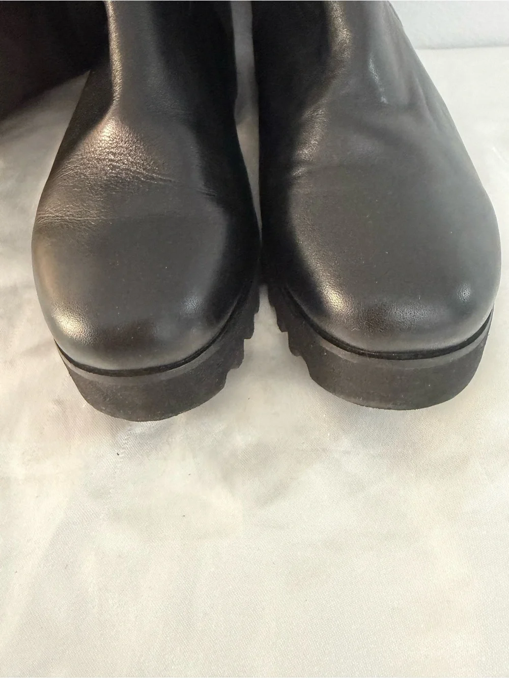 Donald J. Pliner Black Over-the-Knee Stretch Leather Boots