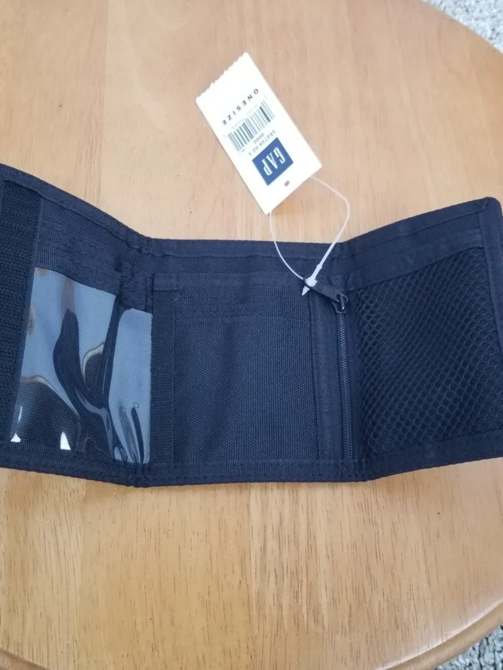 VTG GAP Tri-fold Wallet Black Hook and Loop Vintage with Tags Unused