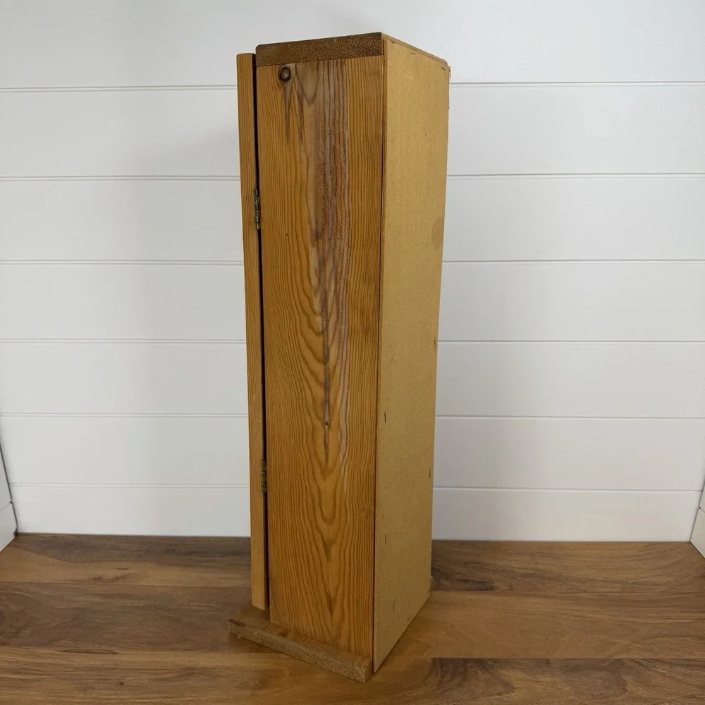VTG 80's  Wood Toilet Paper Cabinet Holder Cottage Grannycore Farmhouse Bath